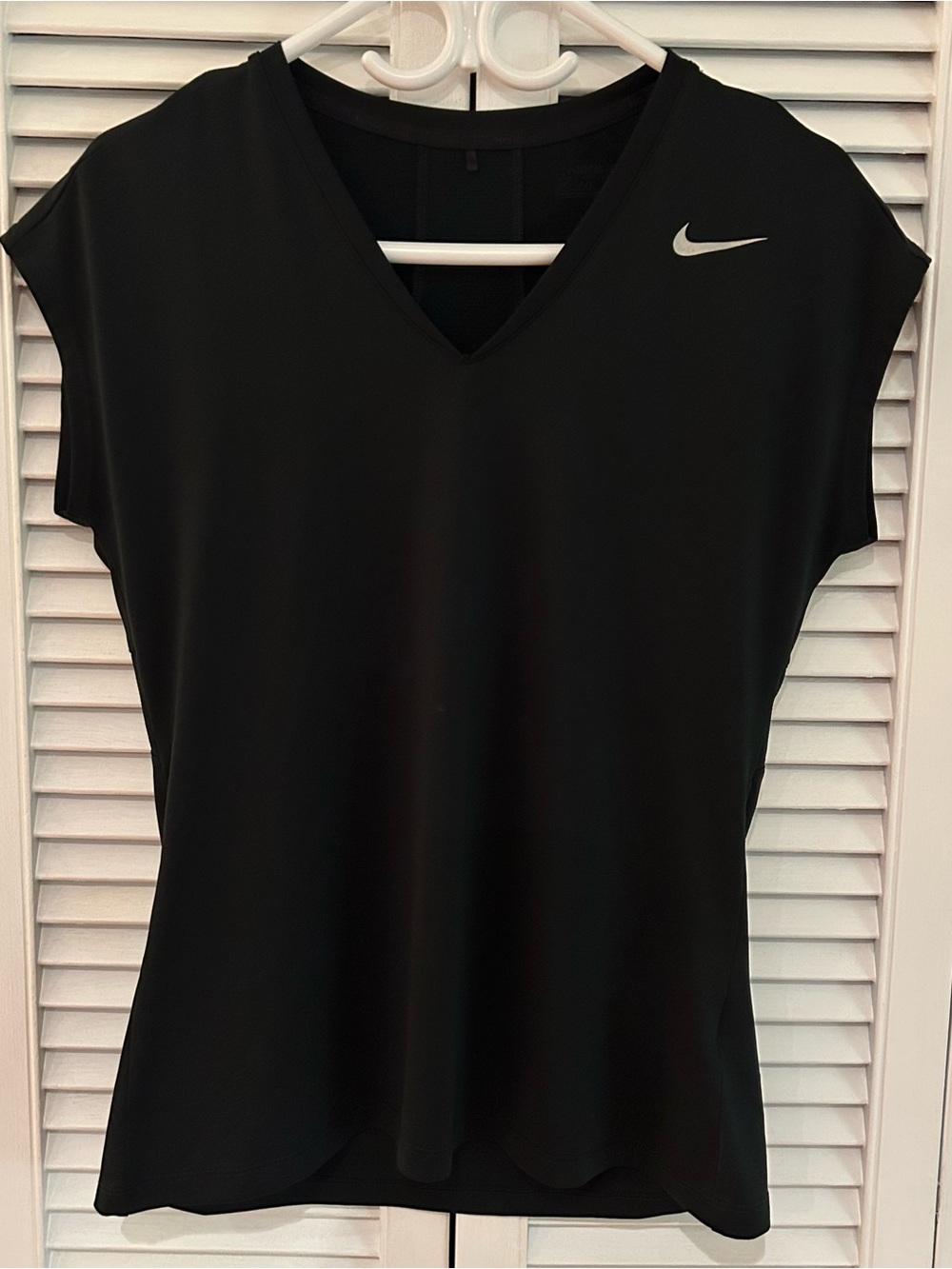 Nike Black V-Neck Short Sleeve Athletic Tee